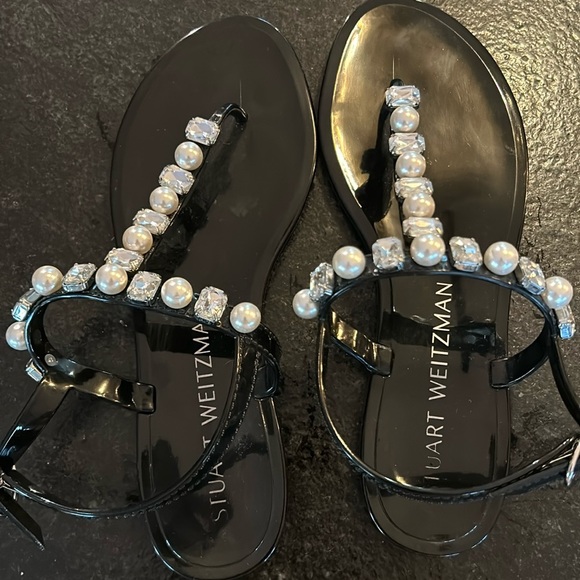stuart wiseman pearl and crystal thongs - Picture 1 of 6